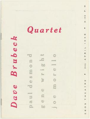 Dave Brubeck Quartet, Eros Theatre (Mumbai, India)