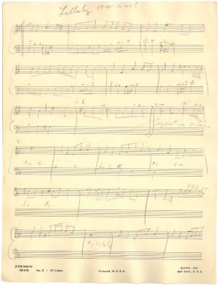 "Lullaby" lead sheet