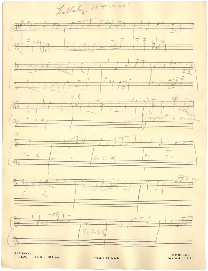 "Lullaby" lead sheet