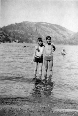 Dave Brubeck with Concord friend, Bob Skinner (Strawberry Lake, California)