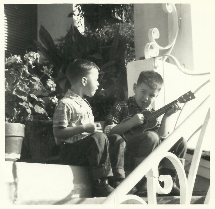 Darius Brubeck (with ukulele) and Michael Brubeck