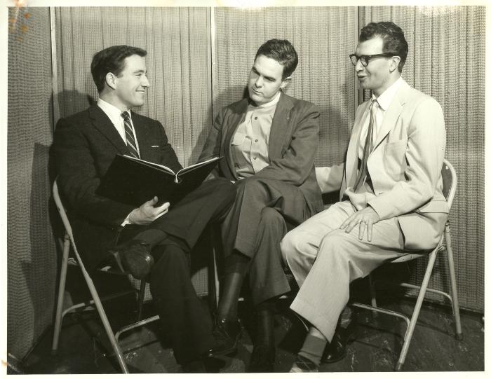 Dave Brubeck, Merv Griffin, Rev. Randy Hammond on "Look Up and Live" CBS TV (Merv Griffin) (New York City, New York)