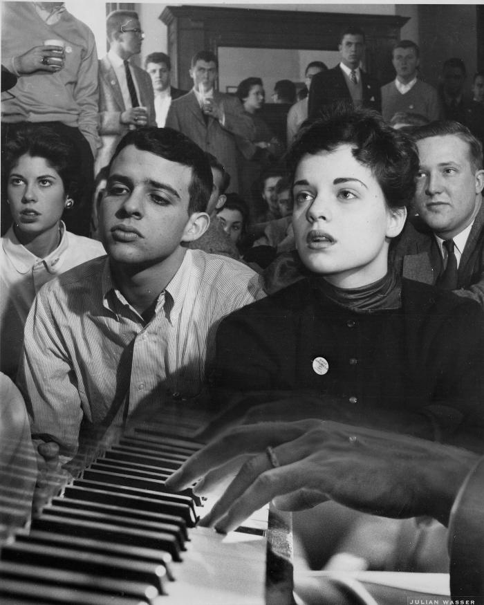 Students listening to Dave Brubeck performance (University of Pennsylvania, Philadelphia, Pennsylvania)