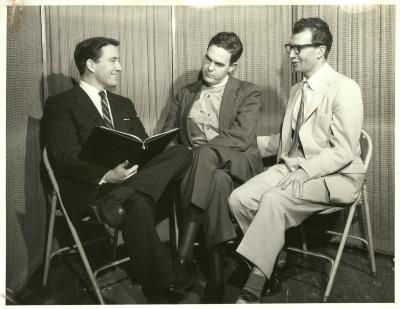 Dave Brubeck, Merv Griffin, Rev. Randy Hammond on "Look Up and Live" CBS TV (Merv Griffin) (New York City, New York)