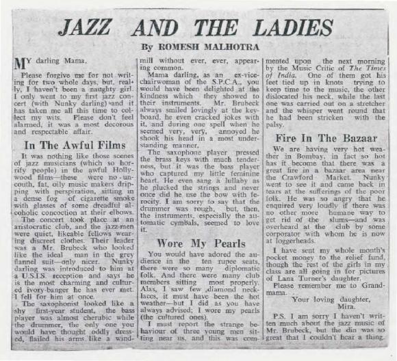 Romesh Malhotra, "Jazz & the ladies" (India)