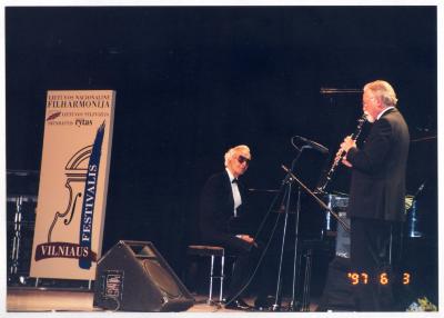 Dave Brubeck, Bill Smith in performance (Vilnius, Lithuania)