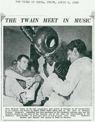 "The twain meet in music," Times of India (New Delhi, India)