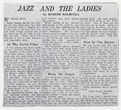 Romesh Malhotra, "Jazz & the ladies" (India)