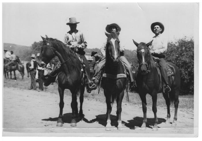 Cowboys on ranch