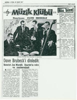 "Dave Brubeck'i dinledik" (Turkey)