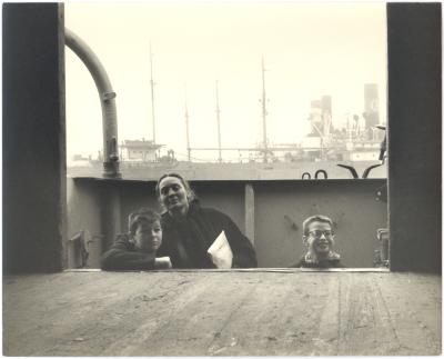 Iola Brubeck, Darius Brubeck, Michael Brubeck on ferry between Copenhagen and Sweden