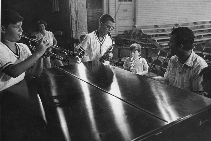 Dave Brubeck playing music with kids