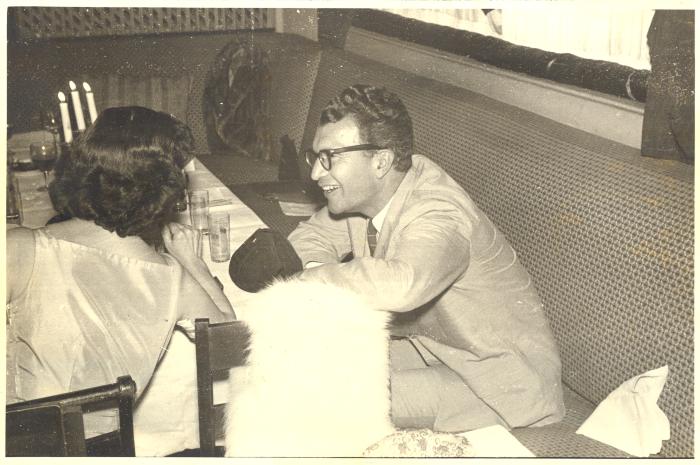 Dave Brubeck, unidentified woman at Rotary Club Dinner (Ankara, Turkey)