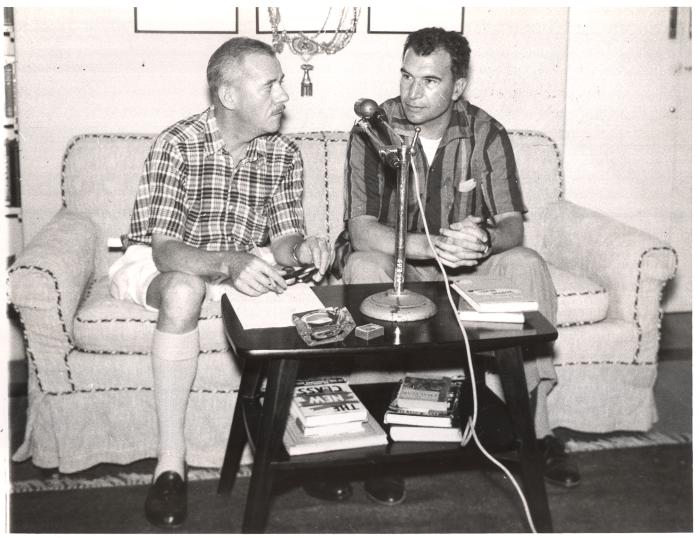 Dave Brubeck and Denny Rose seated on couch #2 (Mumbai, India)