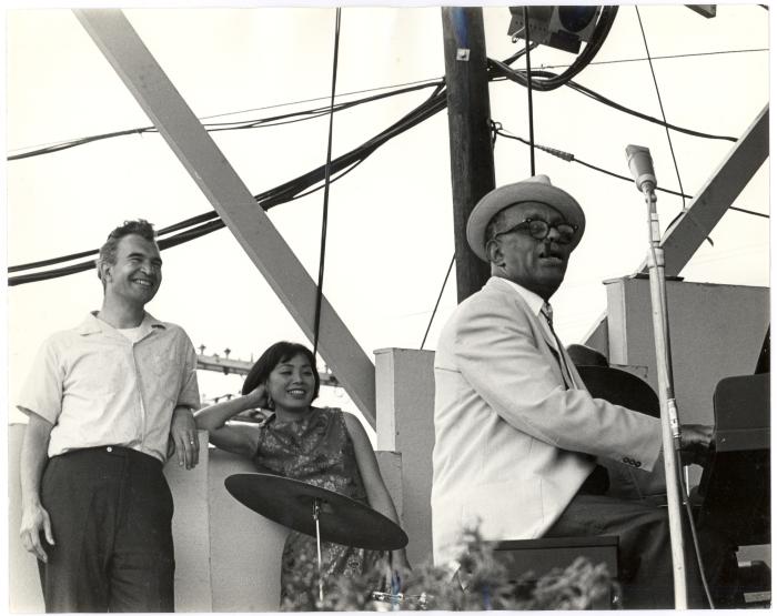 Dave Brubeck, Toshiko, and Willie "The Lion" Smith (Newport Jazz Festival, Newport, Rhode Island)