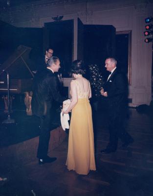 Dave Brubeck with President Lyndon B. Johnson and Mrs. Johnson during a White House performance #2 (Washington, D.C.)