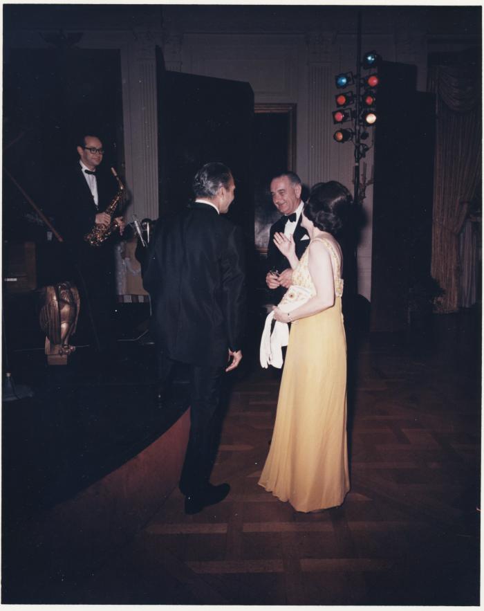 Dave Brubeck with President Lyndon B. Johnson and Mrs. Johnson during a White House performance #1 (Washington, D.C.)