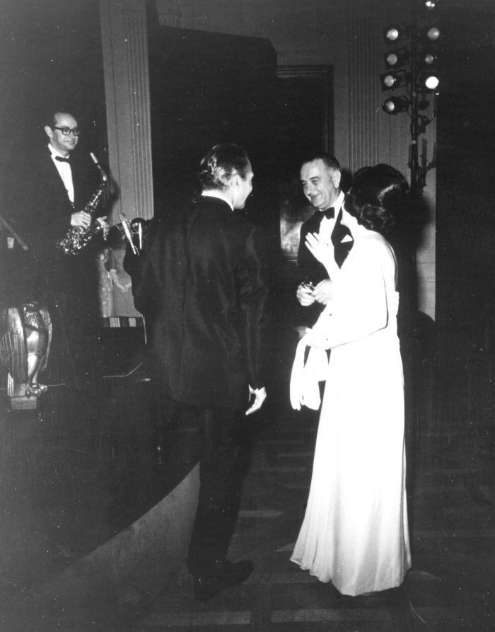 Dave Brubeck with President Lyndon B. Johnson and Mrs. Johnson during a White House performance #3 (Washington, D.C.)