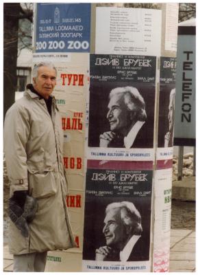 Dave Brubeck #5 [in front of Dave Brubeck poster] (Tallinn, Estonia)