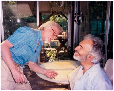 Dave Brubeck having his beard trimmed by Gerry Mulligan #5 (Wilton, Connecticut)