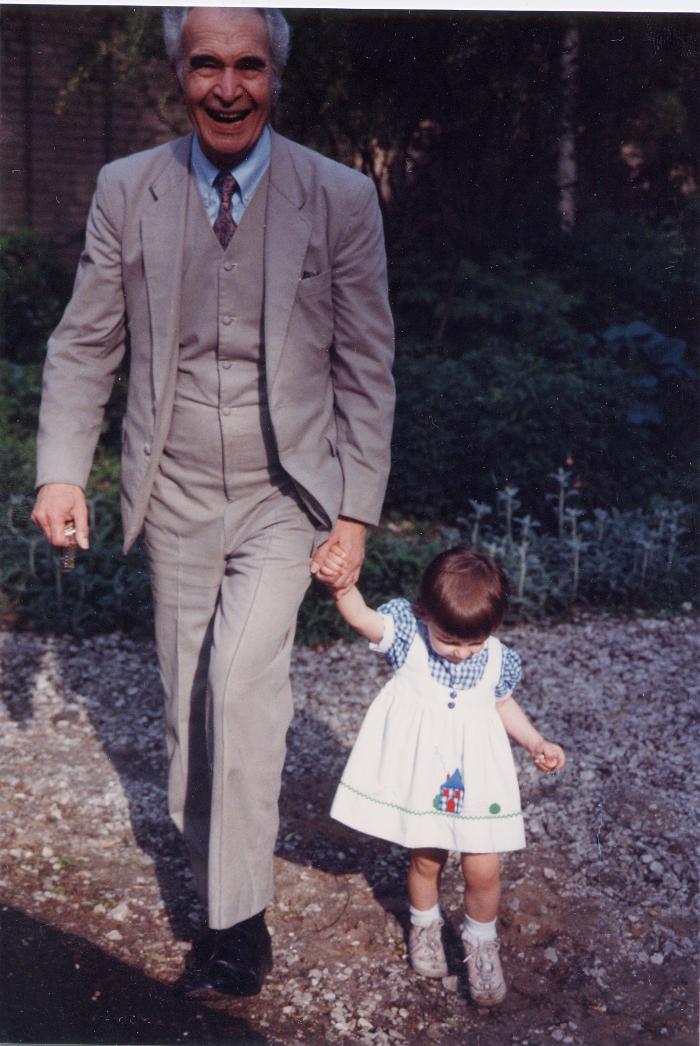 Dave Brubeck, unidentified girl child (Moscow, Russia)